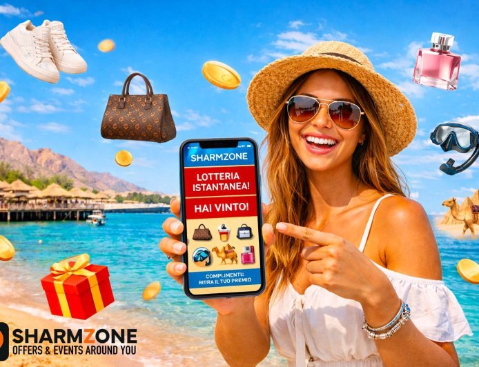 SHARMZONE: l’app guida di Sharm el-Sheikh con lotteria istantanea dove vinci sempre!