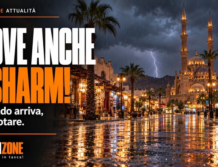 Piove anche a Sharm! E quando arriva, si fa notare